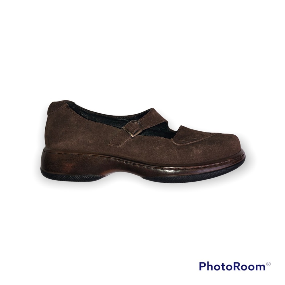 DANSKO Fran Brown Suede Mary Jane Buckle EUC Size 39